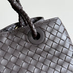 ボッテガ・ヴェネタ 25S バスケットバッグ 31 ダークブラウン カーフスキン ゴールド金具