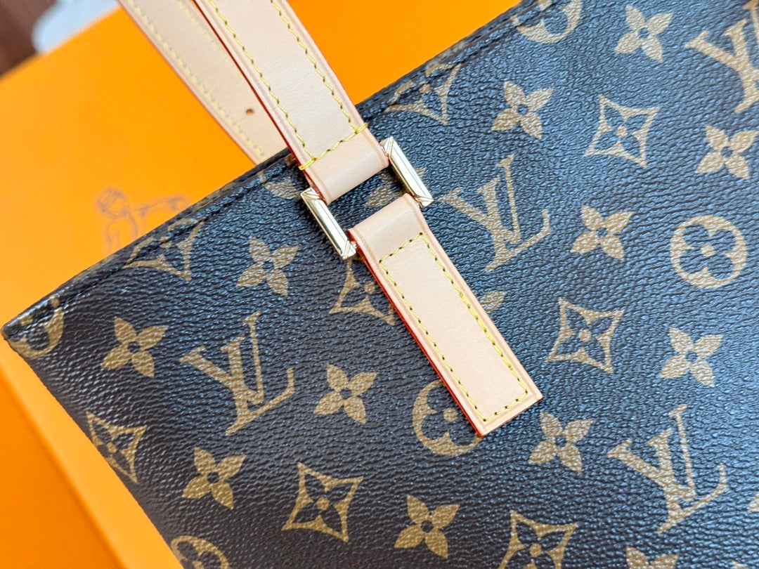 LV 25S ピアノバッグ 27 ブラウンモノグラムキャンバスとカーフスキン、ゴールド金具
