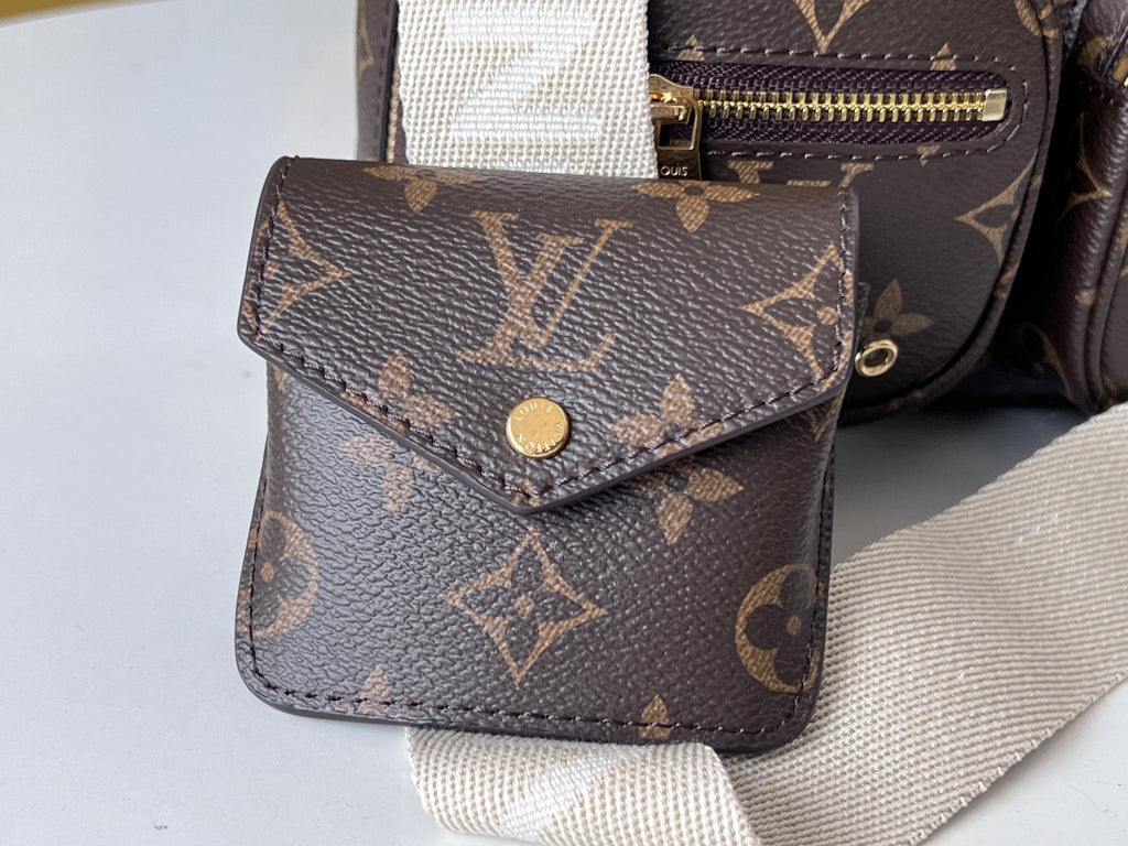 LV 25S UTILITY CROSSBODY HANDBAG 18 IN BROWN MONOGRAM CANVAS GOLD HARDWARE
