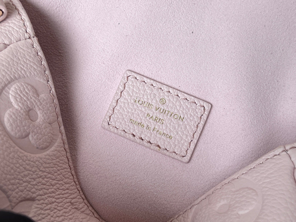 LV 25S ミニ ナノ ダイアン 19インチ ピンク モノグラム アンプラント レザー ゴールド金具