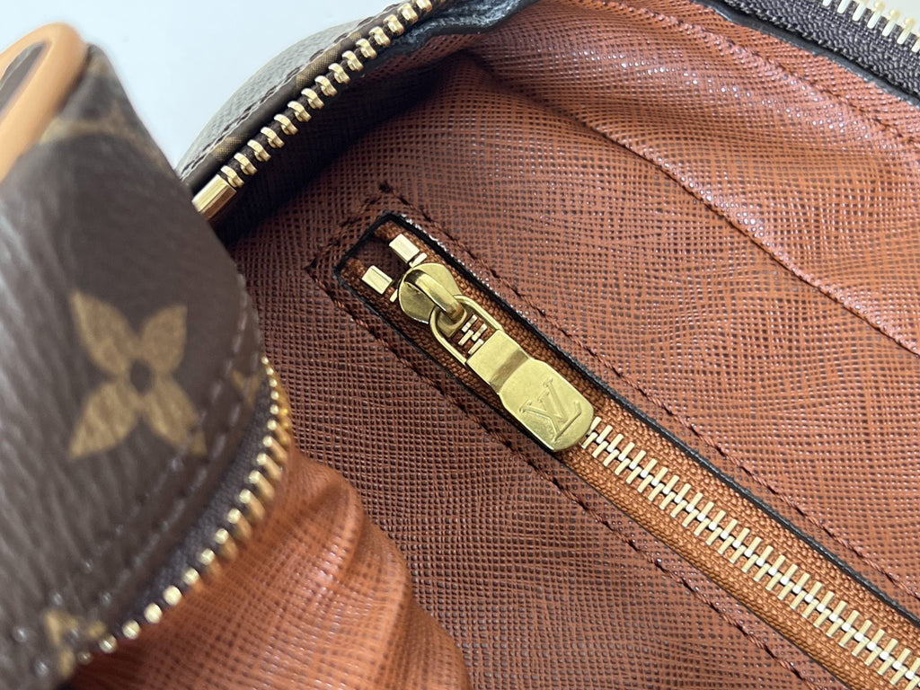 LV 25S トロカデロ メッセンジャーバッグ 29インチ ブラウン モノグラム コーティングキャンバス