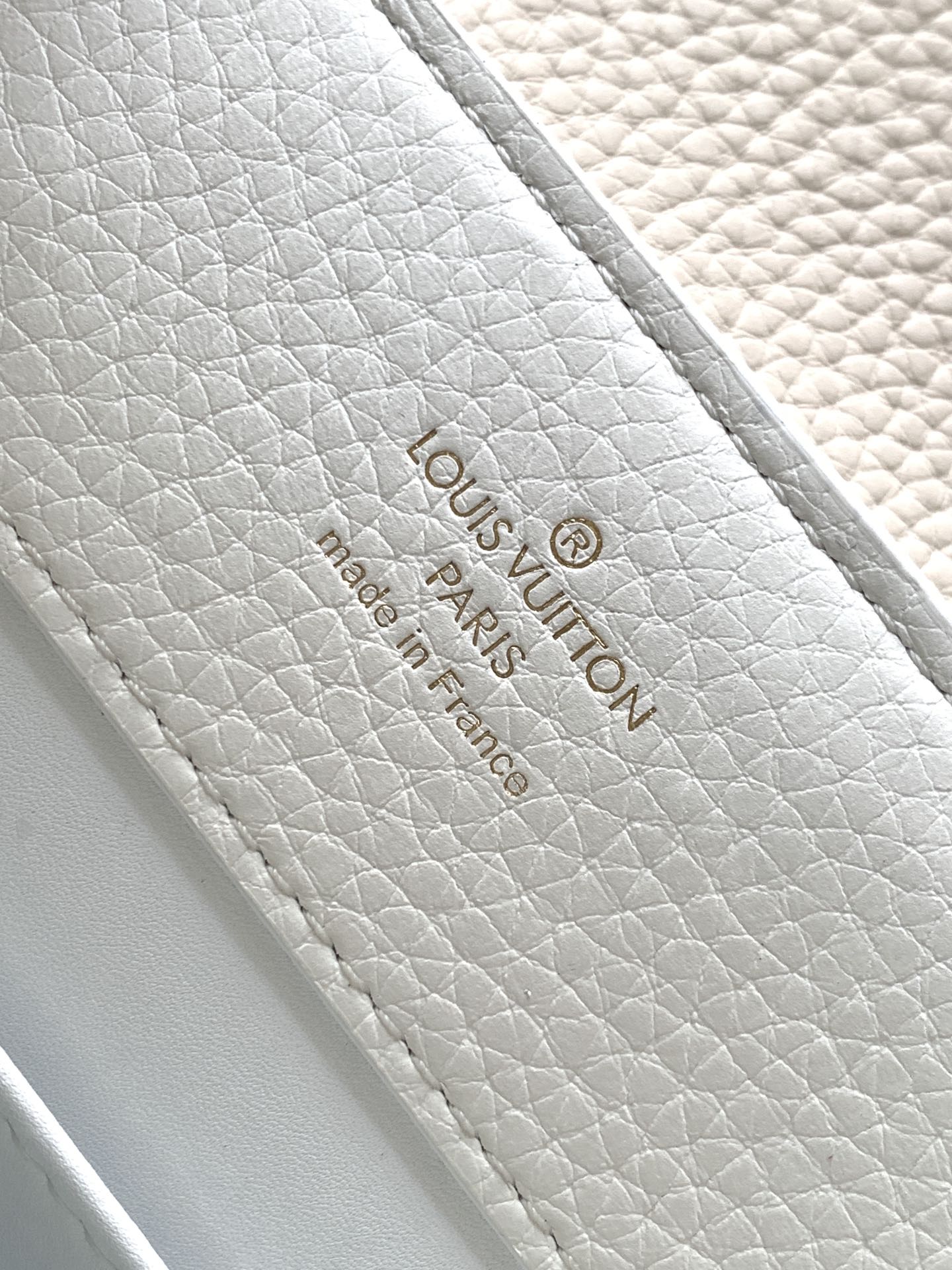 カプシーヌ BB 27 ホワイトミックス ピンク＆ベージュ トリヨンゴールドハードウェア