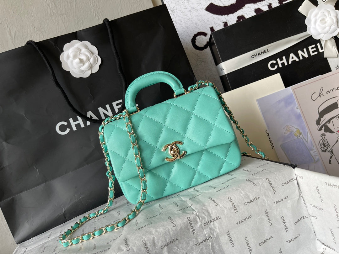 CC 20 バッグ ペルシャグリーンカーフスキン ゴールド金具