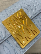 フラップバッグ 18インチ ベビーブルー キルティング オールオーバー カーフスキン