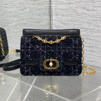 スモール 22 ジョリー トップハンドルバッグ（ブラックミックスホワイトカナージュツイード）