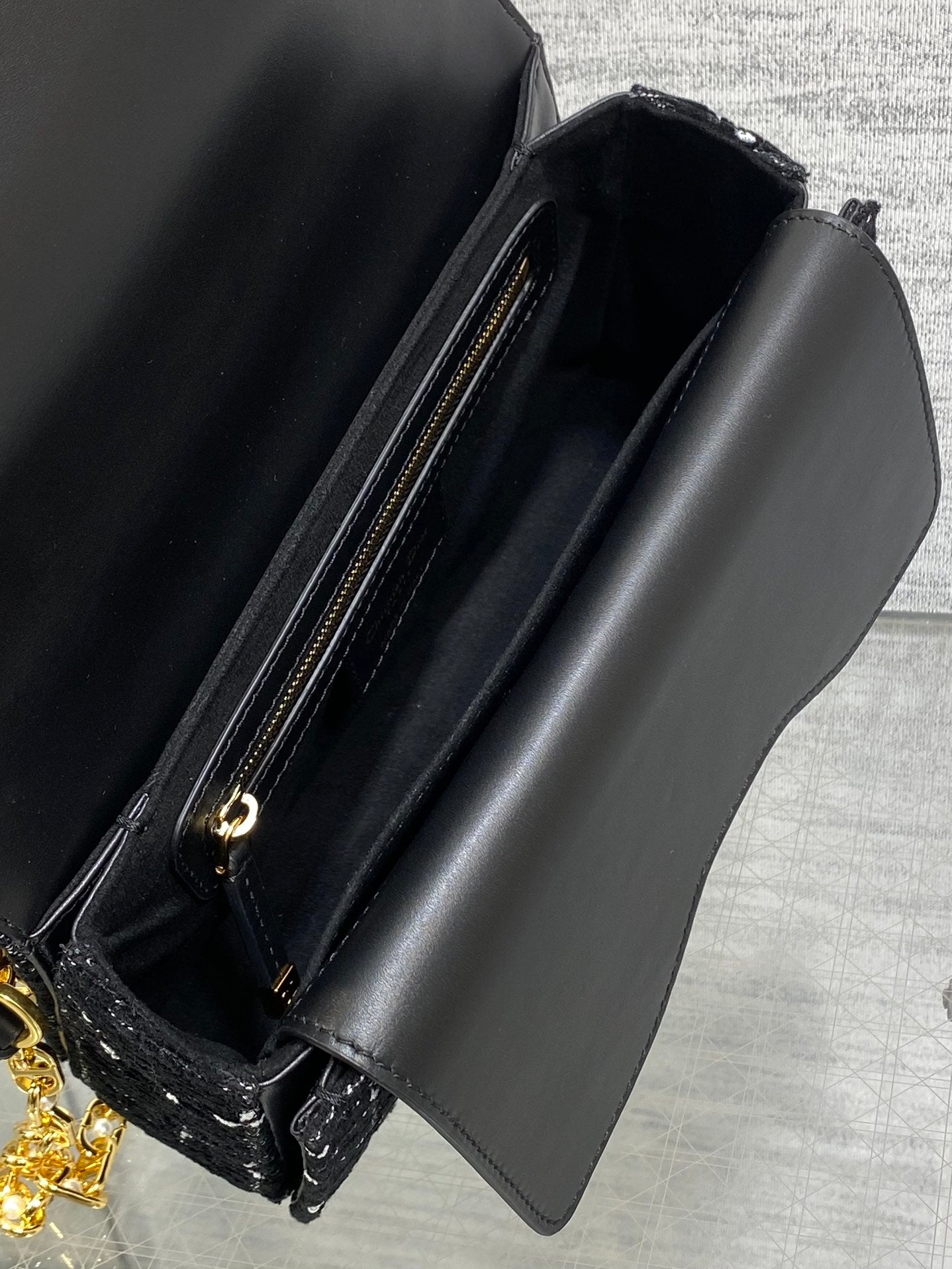 スモール 22 ジョリー トップハンドルバッグ（ブラックミックスホワイトカナージュツイード）