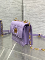 MISS CARO MINI BAG 17 IN BABY PURPLE MACROCANNAGE LAMBSKIN