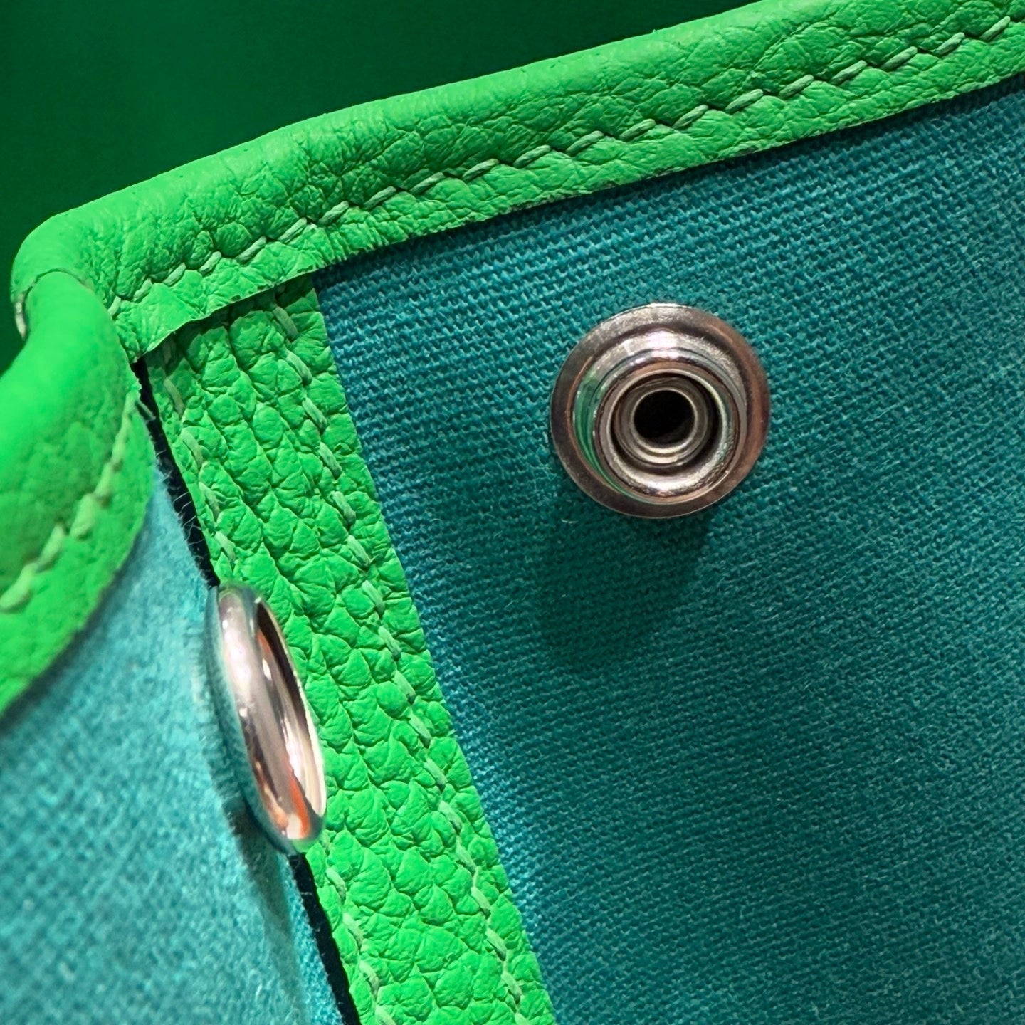 ガーデンパーティー 30cm カドミウムグリーン トイレットペーパー コットンキャンバスとグリーンカーフスキン