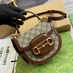 ホースビット 1955 ミニトップハンドルバッグ 18インチ ベージュキャンバス＆ブラウンカーフスキン ゴールド金具