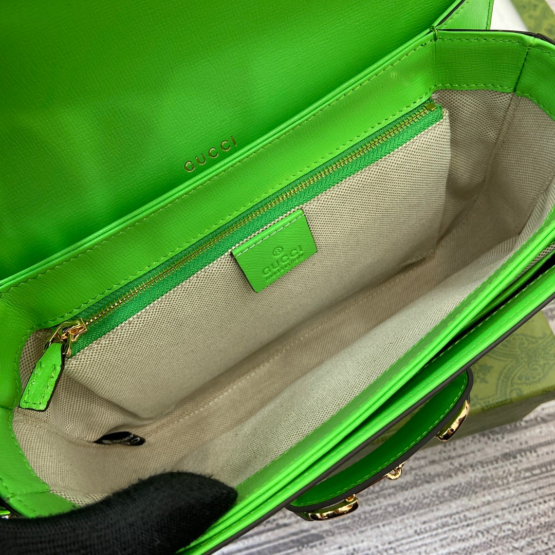 ホースビット 1955 ショルダーバッグ 25インチ タイムグリーン ラムスキン ゴールド金具