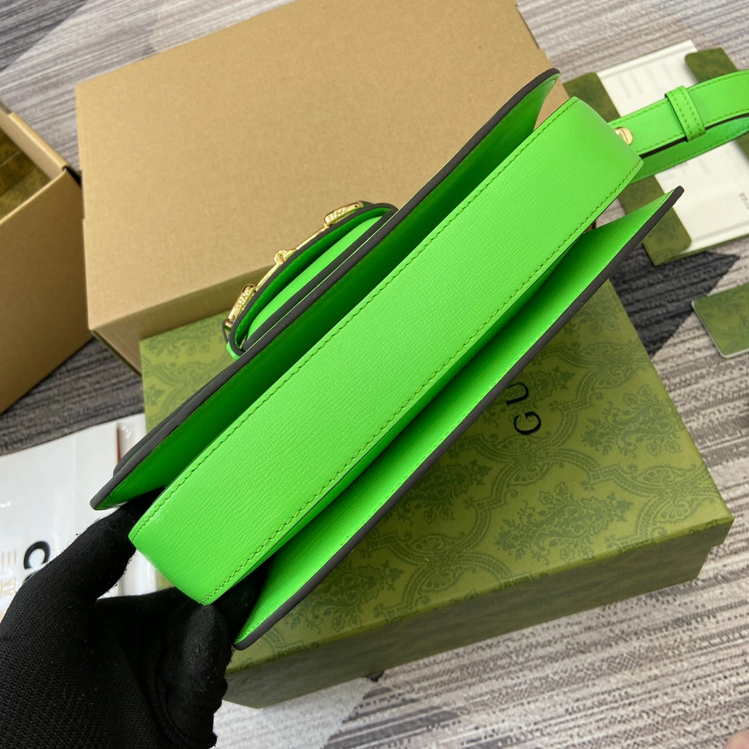 ホースビット 1955 ショルダーバッグ 25インチ タイムグリーン ラムスキン ゴールド金具