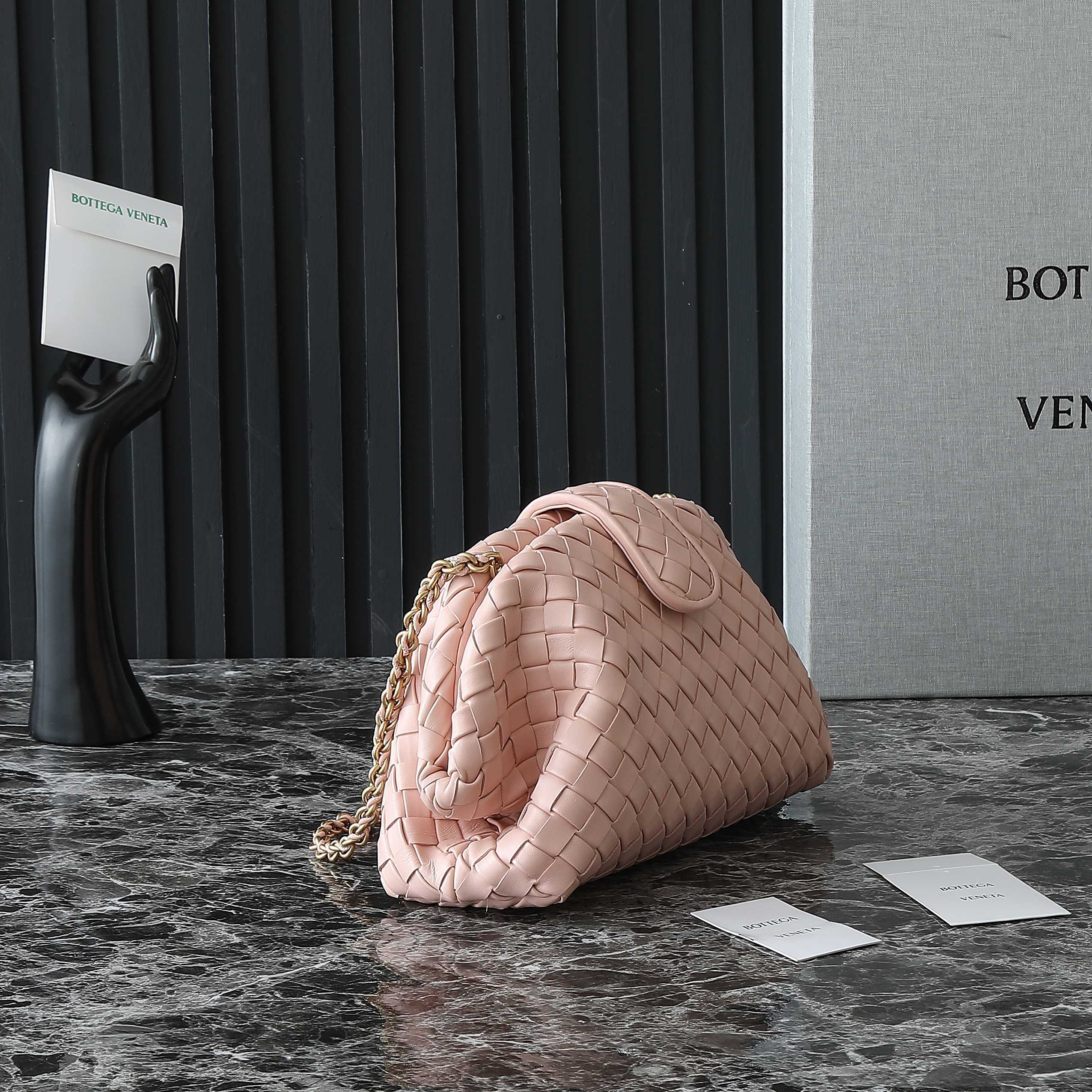 LAUREN 1980 BAG 31 IN MELON PINK LAMBSKIN GOLD STRAP