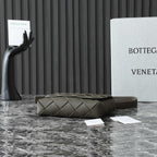 BOTTEGA VENETA 25S DIAGO 22 IN DARK OLIVE CALFSKIN SILVER HARDWARE