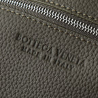 BOTTEGA VENETA 25S DIAGO 22 IN DARK OLIVE CALFSKIN SILVER HARDWARE