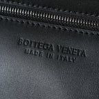 BOTTEGA VENETA 25S DIAGO 22 IN BLACK CALFSKIN PATENT SILVER HARDWARE