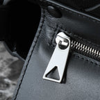 BOTTEGA VENETA 25S DIAGO 22 IN BLACK CALFSKIN PATENT SILVER HARDWARE