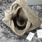 ボッテガ・ヴェネタ 25S スモール ジョディ 48 ミューテッドトープ スエード ゴールド金具