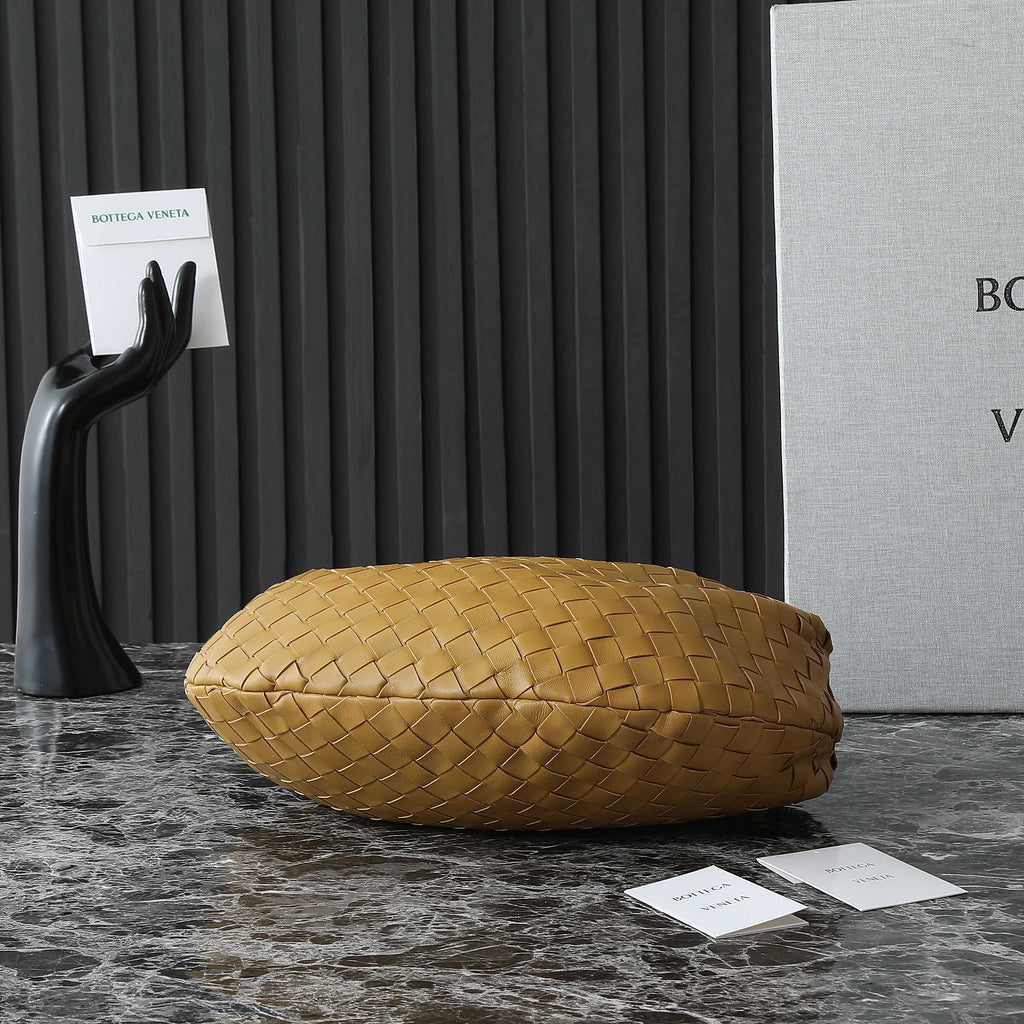 BOTTEGA VENETA 25S MINI JODIE 36 IN WARM BRONZE CALFSKIN GOLD HARDWARE