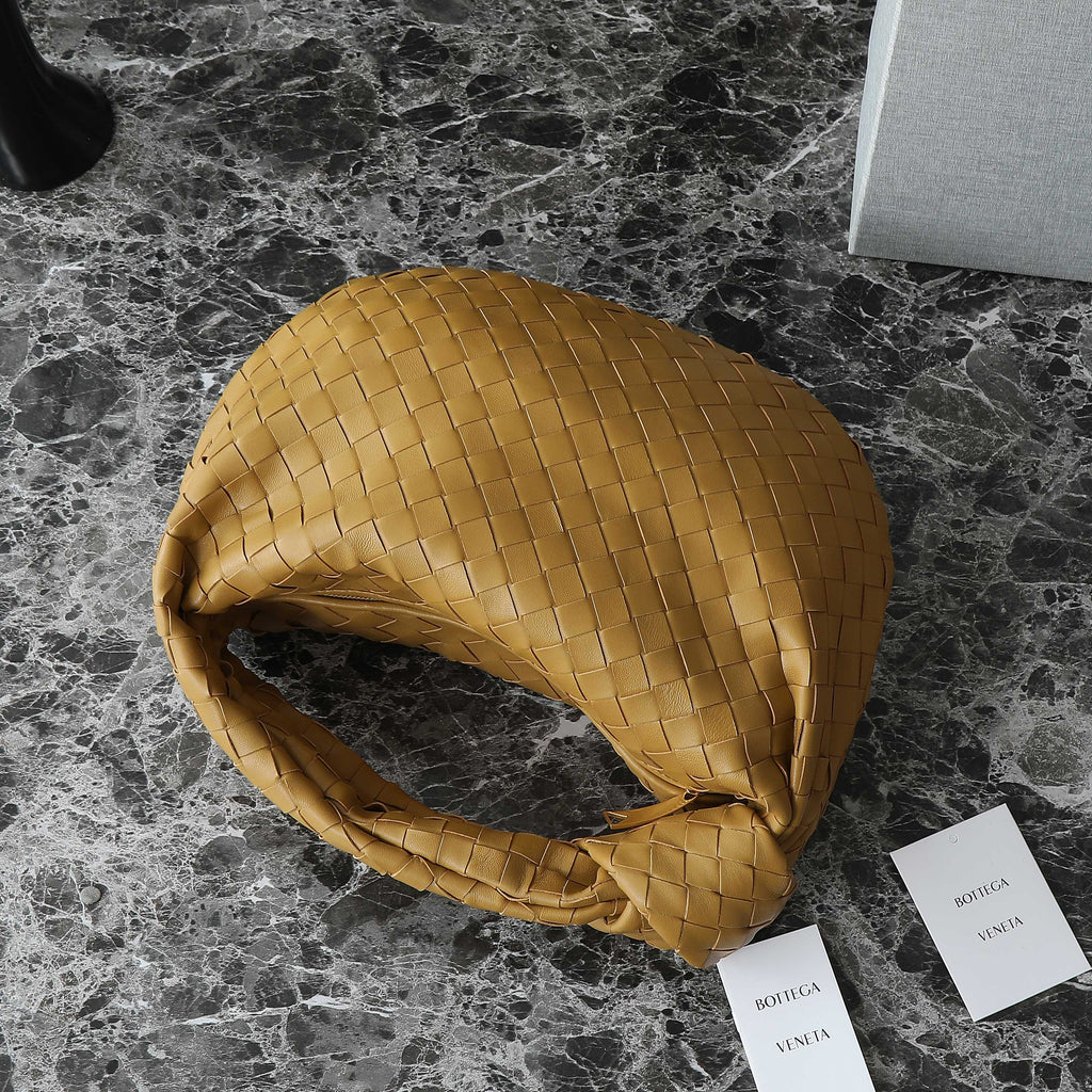 BOTTEGA VENETA 25S MINI JODIE 36 IN WARM BRONZE CALFSKIN GOLD HARDWARE