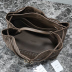 ボッテガ・ヴェネタ 25S ラージ アンディアモ 42 ダークブラウン カーフスキン ゴールド金具