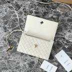 BOTTEGA VENETA 25S ANDIAMO POUCH 19 IN IVORY CALFSKIN GOLD HARDWARE