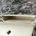 BOTTEGA VENETA 25S ANDIAMO POUCH 19 IN IVORY CALFSKIN GOLD HARDWARE