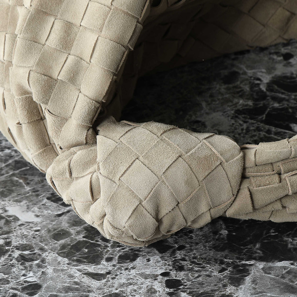 BOTTEGA VENETA 25S SMALL JODIE 36 IN MUTED TAUPE SUEDE GOLD HARDWARE