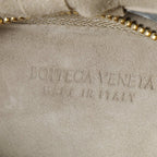 BOTTEGA VENETA 25S MINI JODIE 28 IN MUTED TAUPE SUEDE GOLD HARDWARE