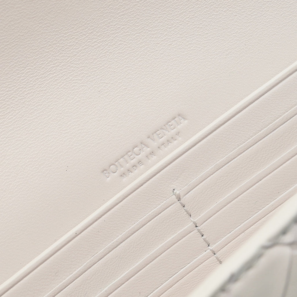 BV ロングクラッチ アンディアモ 31 ホワイトレザー Ghw 