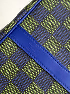 キーポル バンドリエール 50 ブルーグリーン ダミエ ヘリテージ コーテッドキャンバス