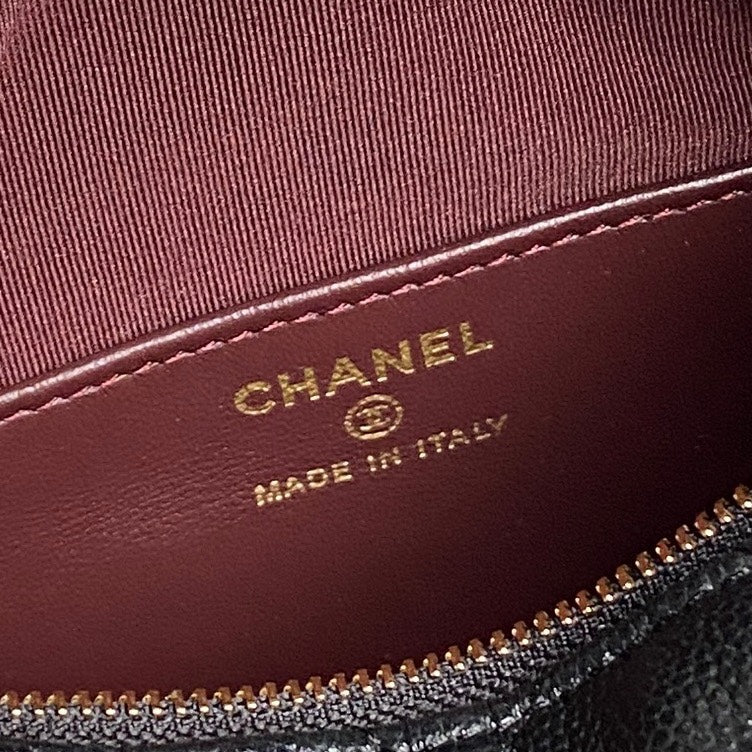 HOBO BAG 21 IN BLACK GRAINED CALFSKIN GOLD HARDWARE