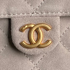 MEDIUM HANDBAG 40 IN BEIGE SUEDE GOLD HARDWARE