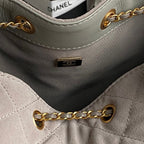 MEDIUM HANDBAG 40 IN BEIGE SUEDE GOLD HARDWARE