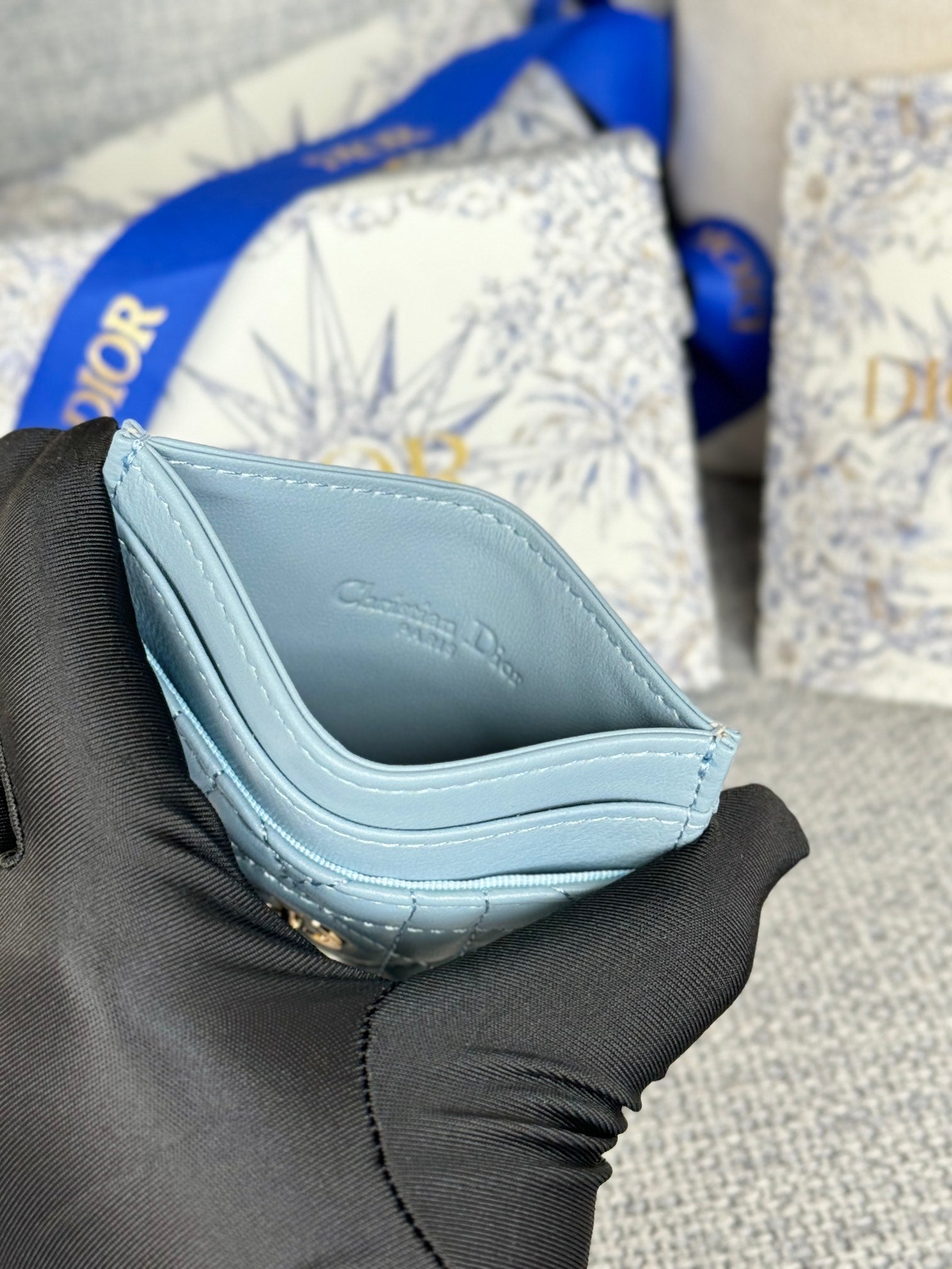 CARO FREESIA カードホルダー 10枚セット ベビーブルー カナージュカーフスキン