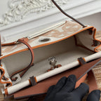 ハーブバッグ ジップ 31 ラッカー仕上げバッグ（オフホワイト ミックスイエロー H プルーム キャンバス）