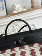 HERBAG ZIP 31 ラッカー加工バッグ（ブラウンミックスイエローHプルームキャンバス）