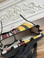 HERBAG ZIP 31 ラッカー加工バッグ（ブラウンミックスイエローHプルームキャンバス）