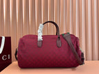 GG SMALL DUFFLE BAG 42 IN ROSSO ANCORA RED GG CANVAS