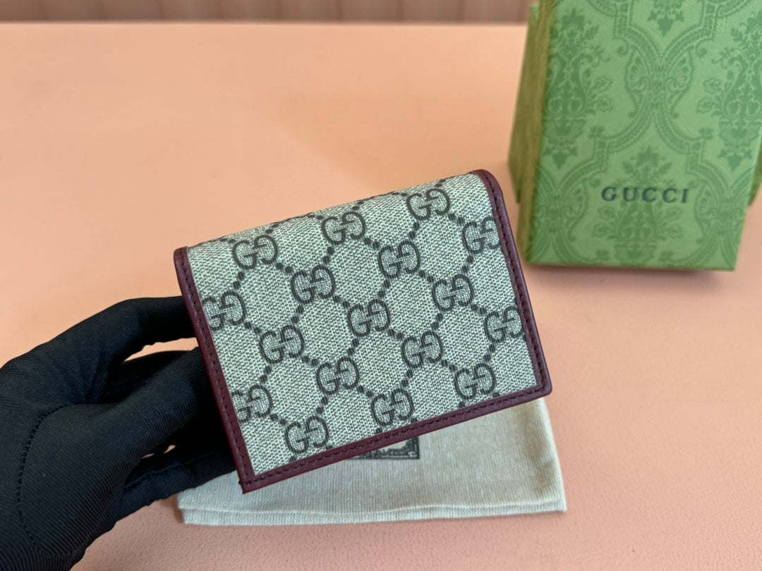 ホースビット 1955 カードケース ウォレット 11インチ ベージュ ダークブラウン 新品 GG＆ロッソ アンコラ レッドカーフスキン