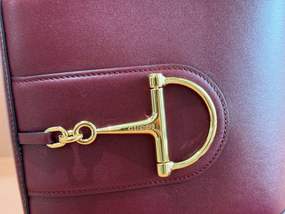 73 スモール バケットバッグ 20インチ ロッソ アンコラ レッド スムースカーフスキン