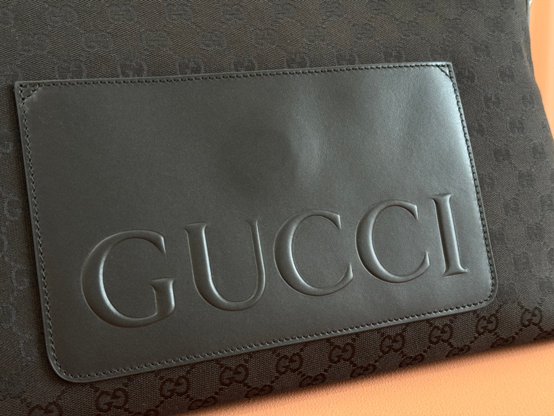 ラージクロスボディバッグ 36インチ ブラックキャンバス