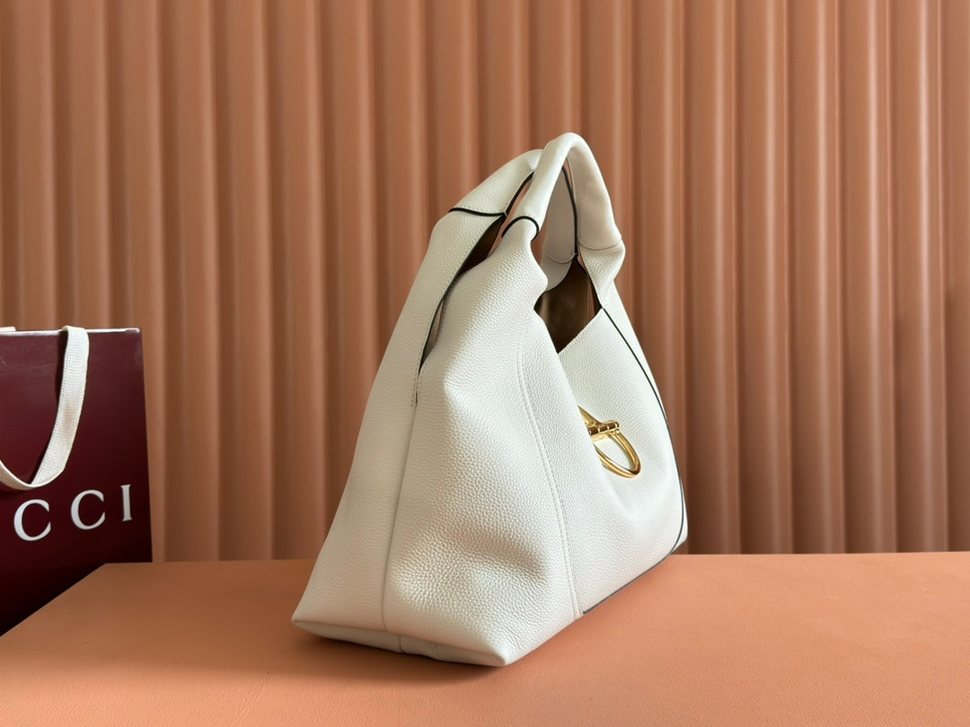 ソフトビット マキシショルダーバッグ 46インチ ホワイト グレイニーラムスキン