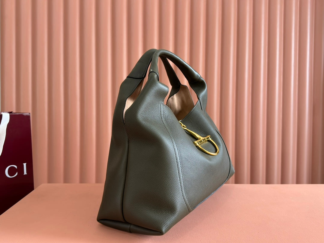 ソフトビット マキシショルダーバッグ 46インチ ダークグリーン グレイニーラムスキン