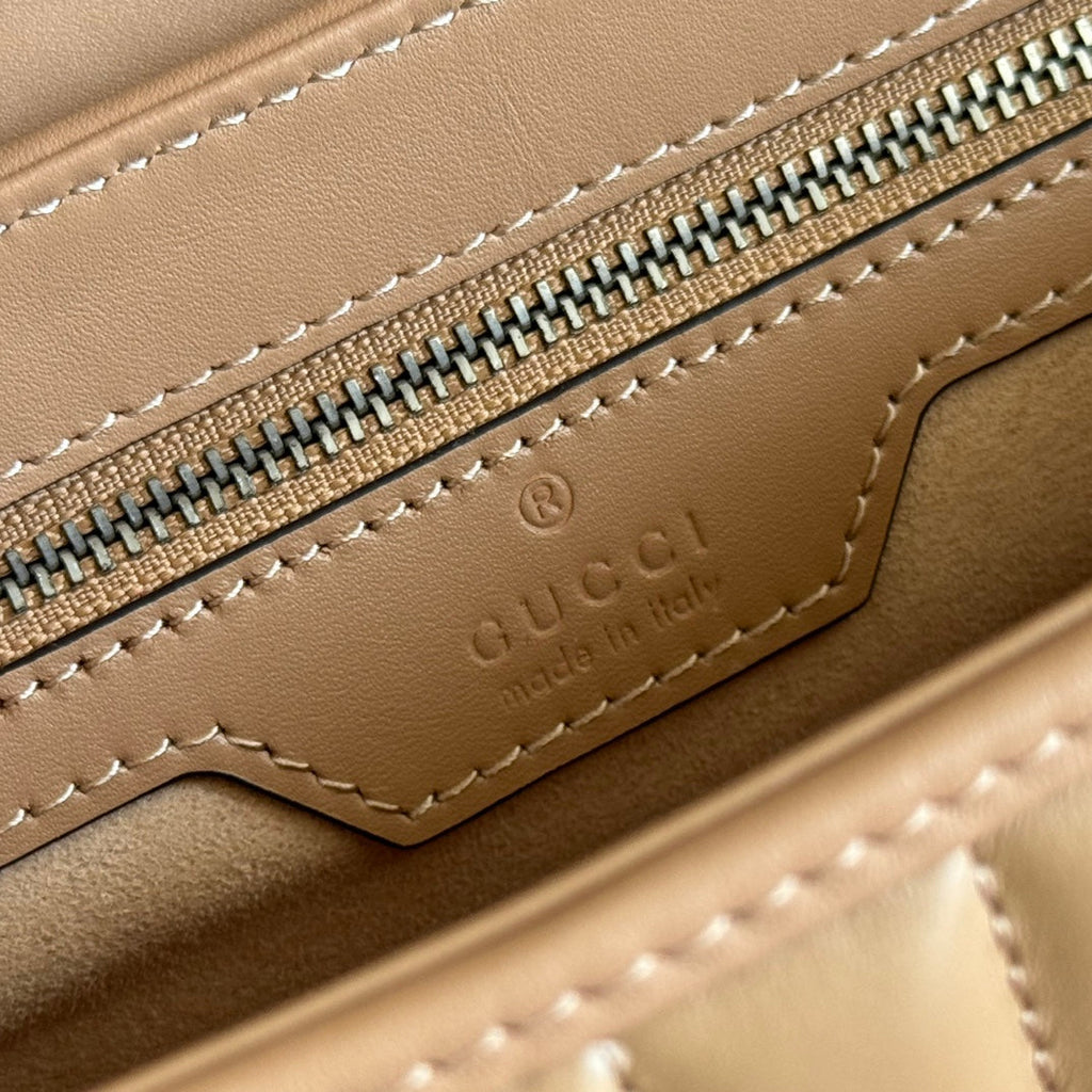 MARMONT SMALL SHOULDER BAG 26 IN BROWN LAMBSKIN