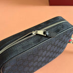 SMALL CROSSBODY BAG 23.5 IN BLACK GG CANVAS