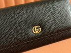 GG MARMONT CONTINENTAL WALLET 19 BLACK IN CALFSKIN