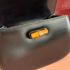 グッチ バンブー ミニバッグ 21 ブラック カーフスキン ゴールド金具