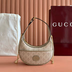 GGスプリーム ショルダーバッグ 22 クリーム キャンバス ゴールド金具