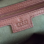 グッチ 25S オフィディア クロスボディバッグ 28 ベージュ キャンバス＆ブラウン カーフスキン