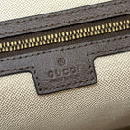 グッチ 25S オフィディア ミディアム クロスボディバッグ 28 ベージュ キャンバス＆ブラウン カーフスキン